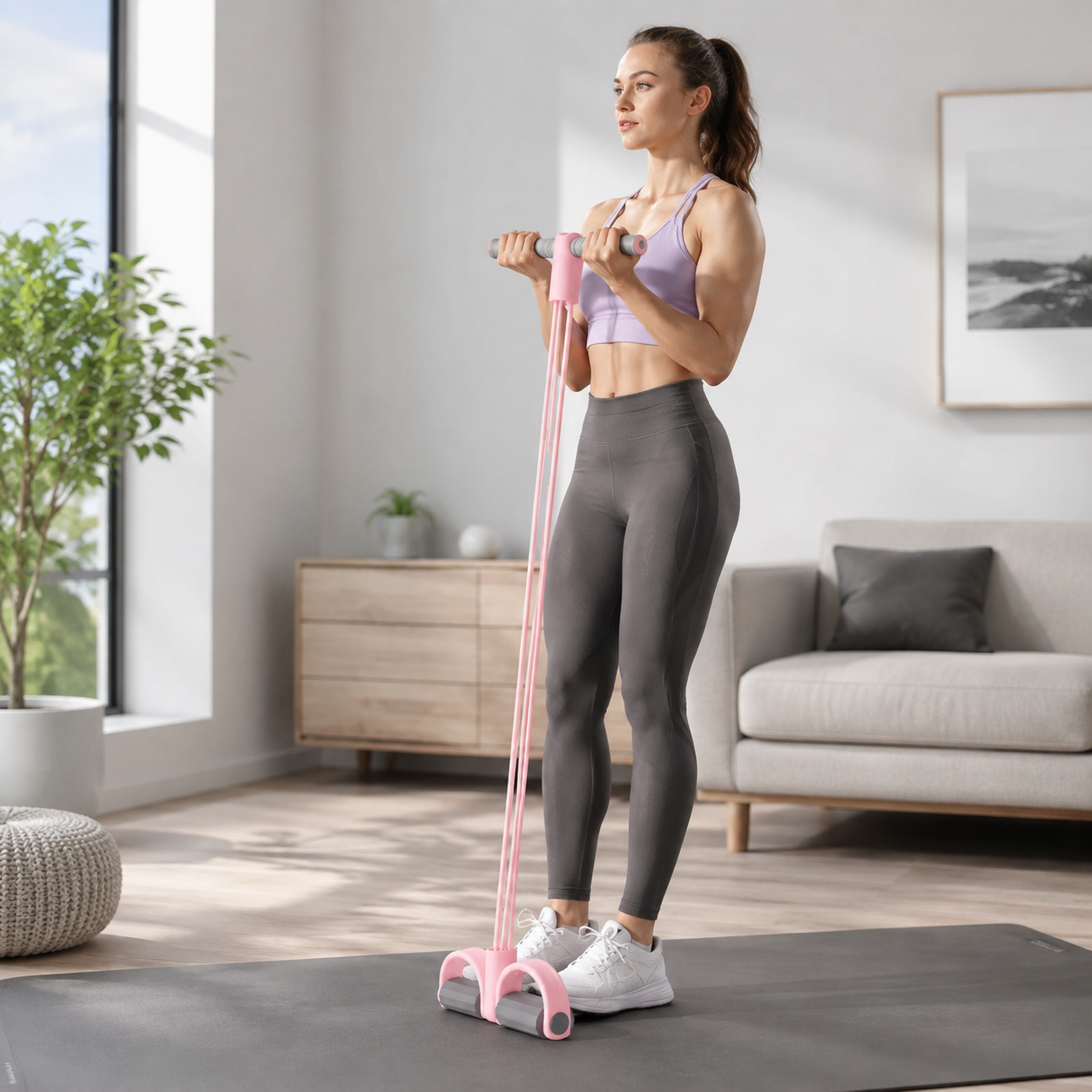 Multifunction Pedal Resistance Trainer for Full-Body Workouts