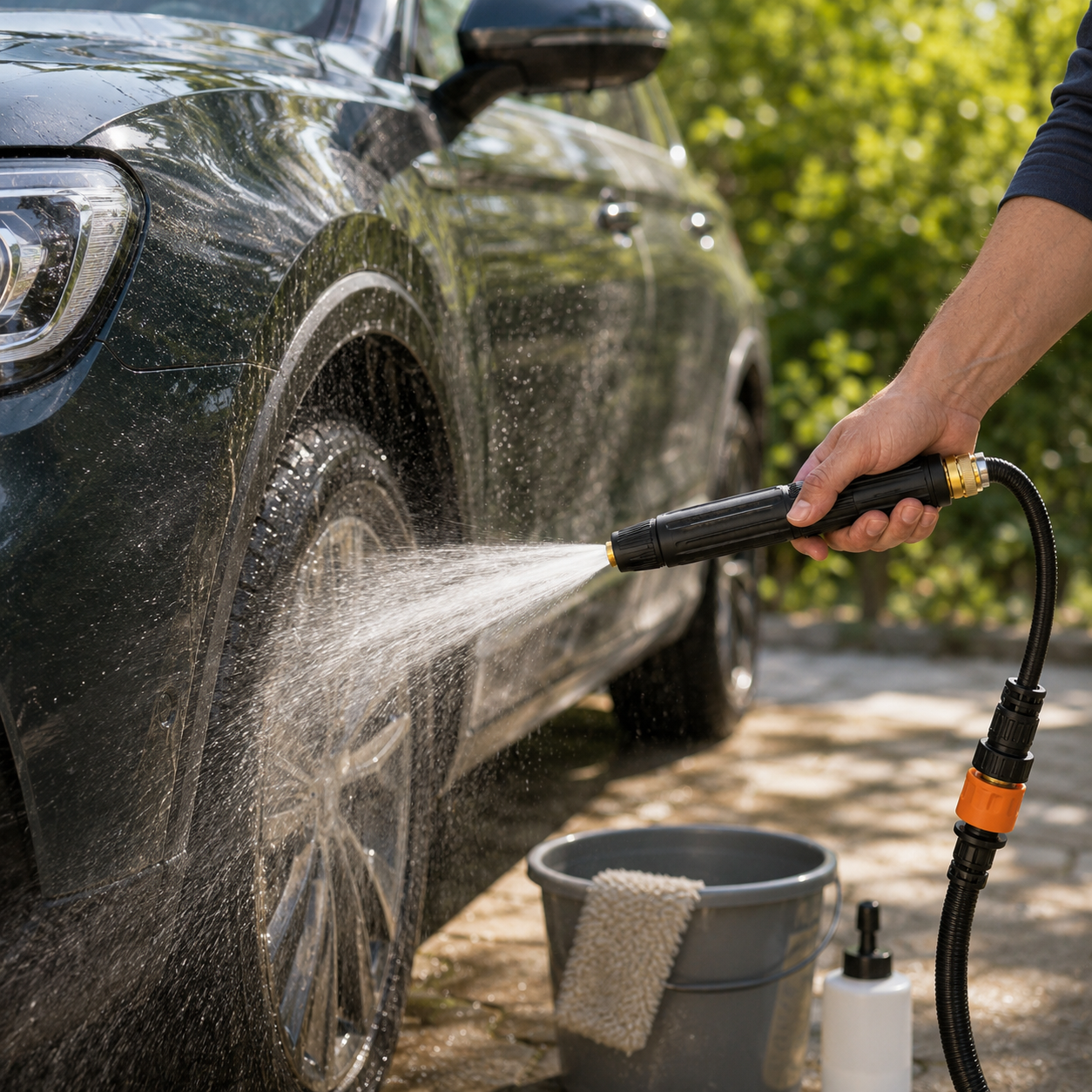 High-Pressure Water Jet Nozzle for Outdoor Cleaning