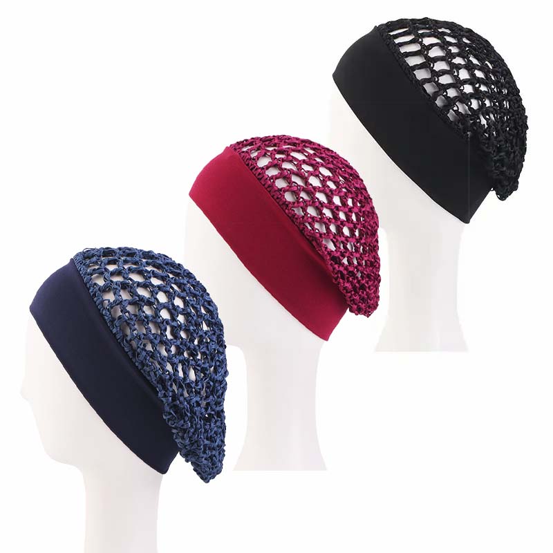 ✨𝐎𝐟𝐟𝐢𝐜𝐢𝐚𝐥 𝐒𝐭𝐨𝐫𝐞 | 3-Piece Stretchy Wide-Edge Sleeping Cap Set, Soft Protection Bonnet for Nighttime Hair Care & Beauty💤