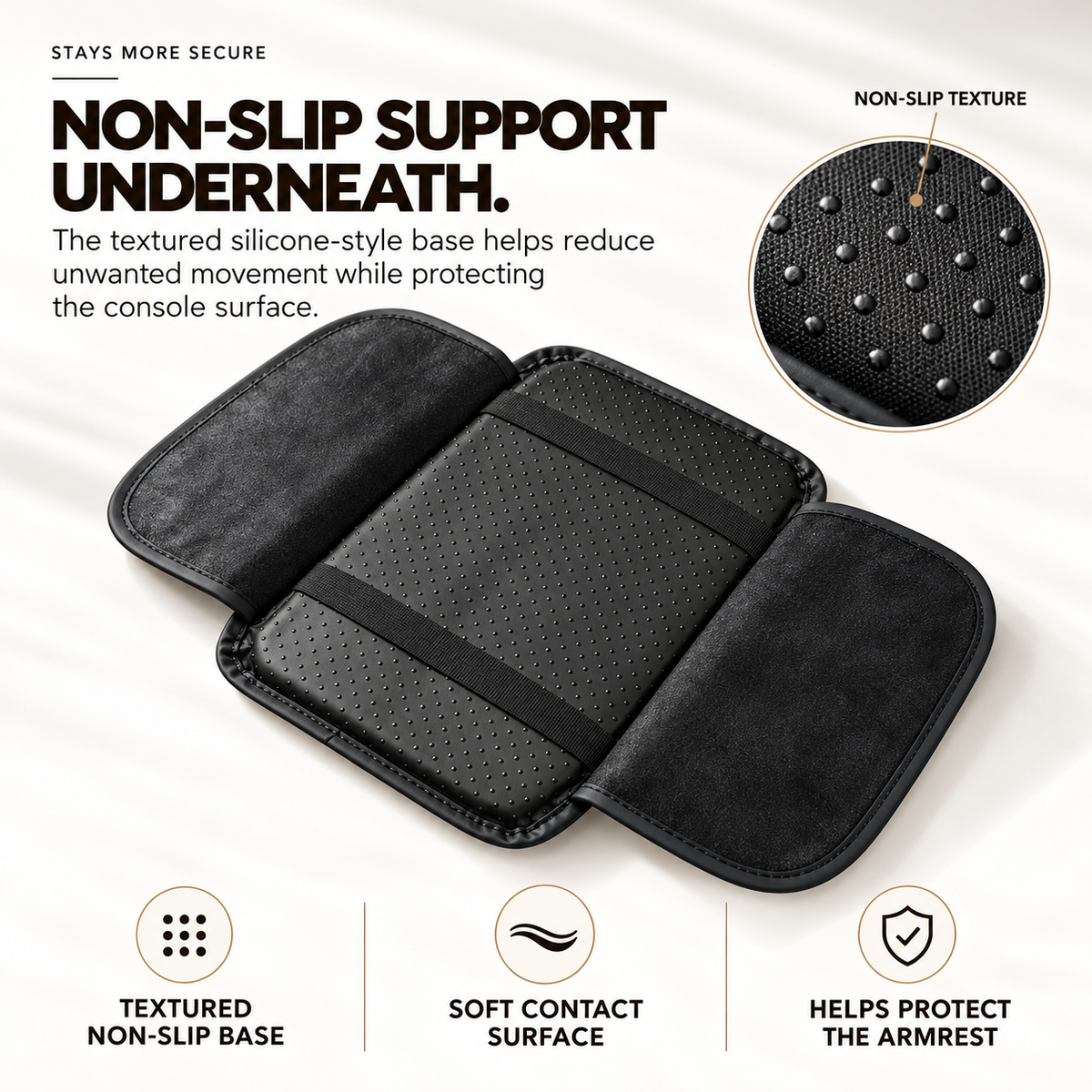 🎁 Car Armrest Cushion with Storage Bag – Universal Center Console Organizer for Comfortable Driving