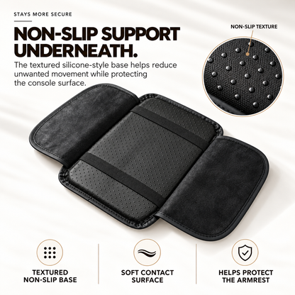 🎁 Car Armrest Cushion with Storage Bag – Universal Center Console Organizer for Comfortable Driving