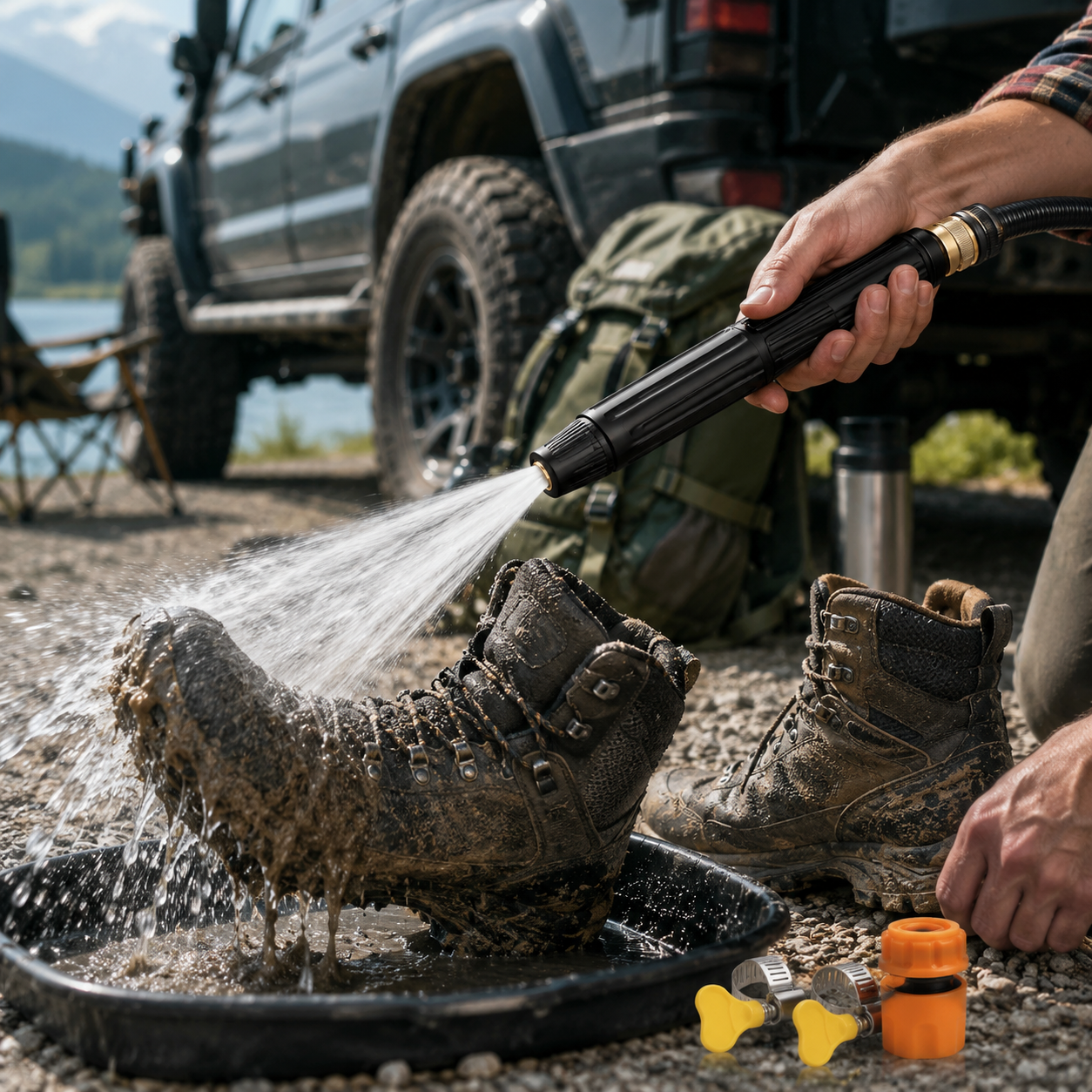 High-Pressure Water Jet Nozzle for Outdoor Cleaning