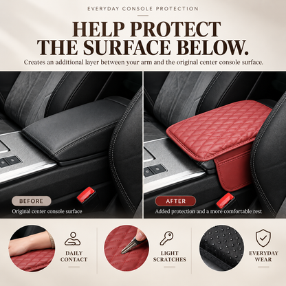 🎁 Car Armrest Cushion with Storage Bag – Universal Center Console Organizer for Comfortable Driving
