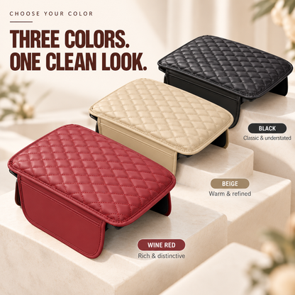 🎁 Car Armrest Cushion with Storage Bag – Universal Center Console Organizer for Comfortable Driving