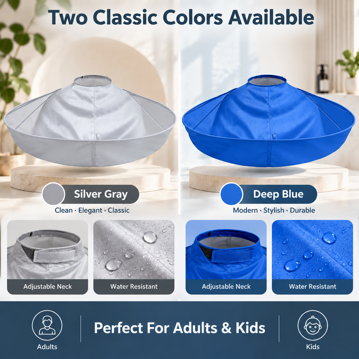 ✨ Portable Waterproof Hair Cutting Cape – Reusable Hair Catcher Bib for Easy Home Haircuts