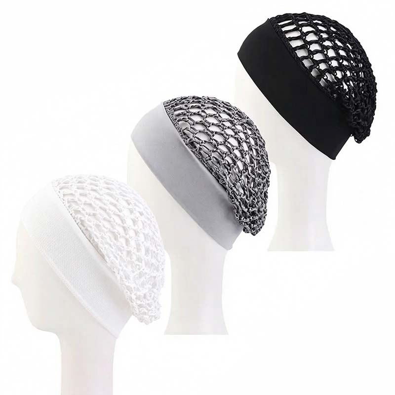 ✨𝐎𝐟𝐟𝐢𝐜𝐢𝐚𝐥 𝐒𝐭𝐨𝐫𝐞 | 3-Piece Stretchy Wide-Edge Sleeping Cap Set, Soft Protection Bonnet for Nighttime Hair Care & Beauty💤