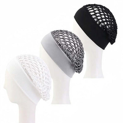 ✨𝐎𝐟𝐟𝐢𝐜𝐢𝐚𝐥 𝐒𝐭𝐨𝐫𝐞 | 3-Piece Stretchy Wide-Edge Sleeping Cap Set, Soft Protection Bonnet for Nighttime Hair Care & Beauty💤