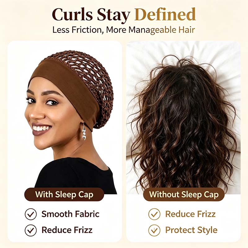 ✨𝐎𝐟𝐟𝐢𝐜𝐢𝐚𝐥 𝐒𝐭𝐨𝐫𝐞 | 3-Piece Stretchy Wide-Edge Sleeping Cap Set, Soft Protection Bonnet for Nighttime Hair Care & Beauty💤