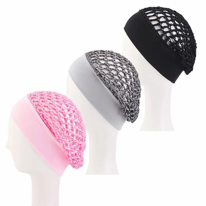 ✨𝐎𝐟𝐟𝐢𝐜𝐢𝐚𝐥 𝐒𝐭𝐨𝐫𝐞 | 3-Piece Stretchy Wide-Edge Sleeping Cap Set, Soft Protection Bonnet for Nighttime Hair Care & Beauty💤