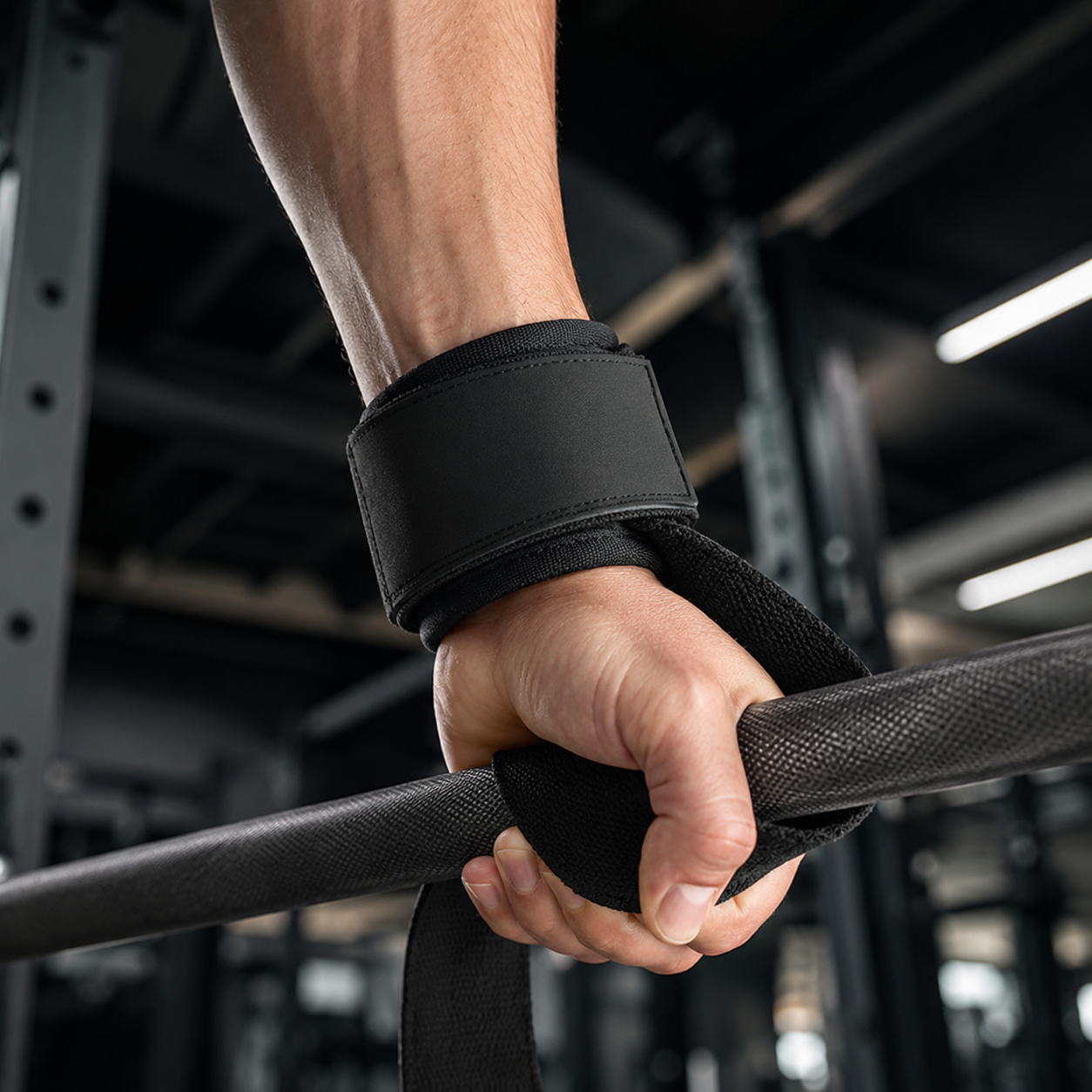 Heavy-Duty D-Ring Lifting Straps with Padded Wrist Support