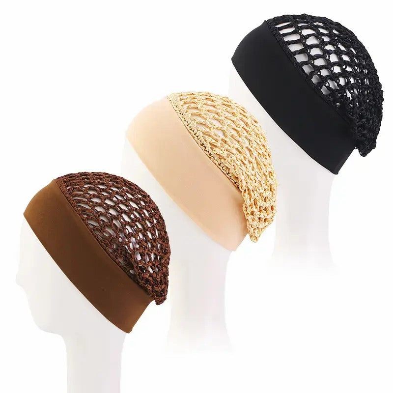 ✨𝐎𝐟𝐟𝐢𝐜𝐢𝐚𝐥 𝐒𝐭𝐨𝐫𝐞 | 3-Piece Stretchy Wide-Edge Sleeping Cap Set, Soft Protection Bonnet for Nighttime Hair Care & Beauty💤